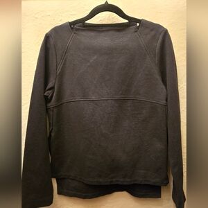 Minimalist Black Top | Structured Knit Pullover | French Label